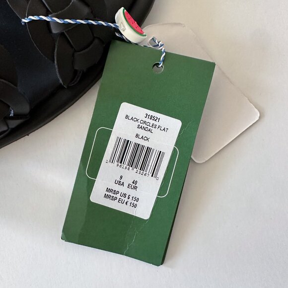 FARM Rio Black Circles Flat Sandal US 9 EU 40 New With Tags - Picture 3 of 4